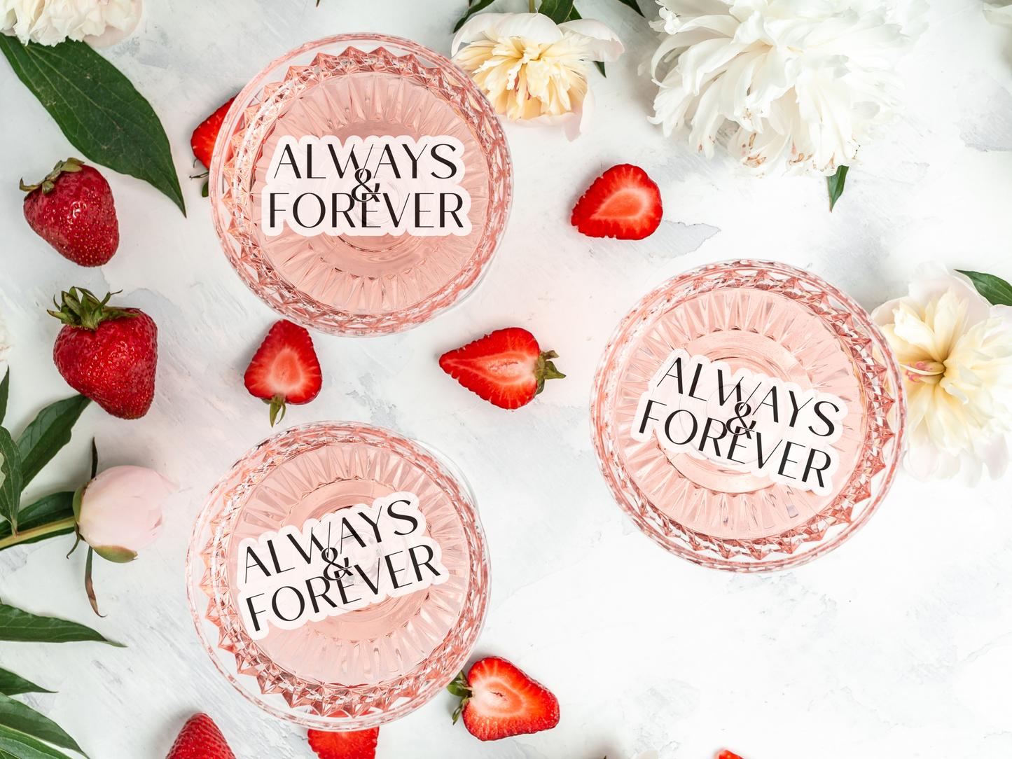 Wedding Cocktail Toppers - Always & Forever