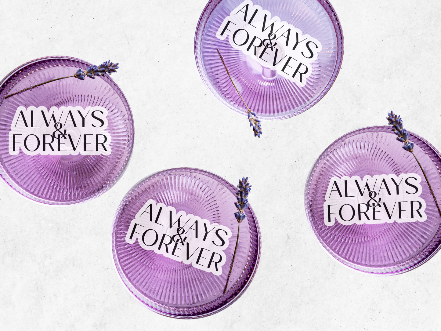 Wedding Cocktail Toppers - Always & Forever