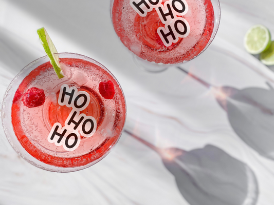 Christmas Cocktail Toppers - HO HO HO